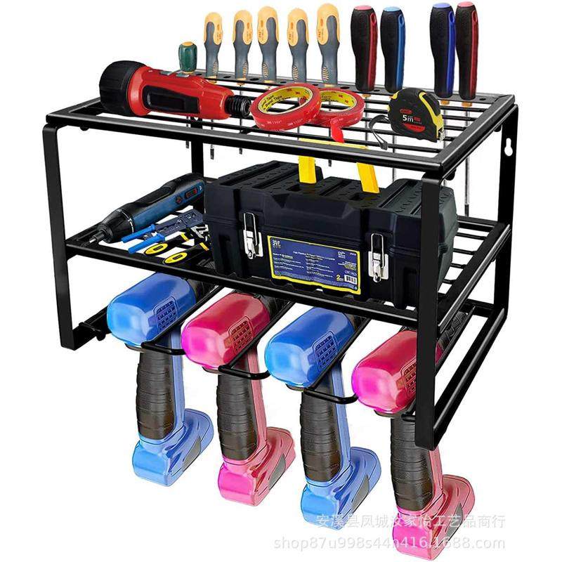 重型浮动工具铁艺收纳架壁挂式电动工具储物架手电钻螺丝刀整理架,家装主材,置物架,淘宝优惠券,粉丝福利购,淘宝优惠卷
