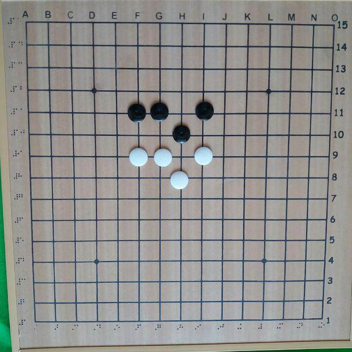 盲人围棋益智铁与木棋盘黑白五子棋棋子明显好区分棋具手感佳