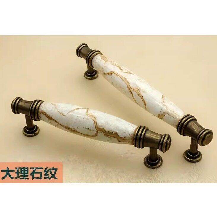 大理石纹裂纹拉手田园古铜新款欧式浮雕刻仿古橱柜门陶瓷柜门拉手