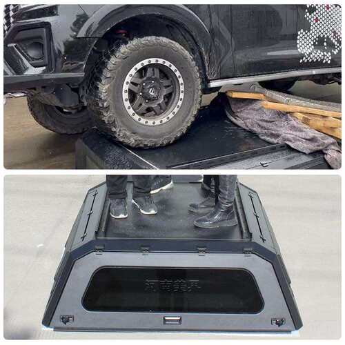 适用猛禽F150 ranger锰钢三开门皮卡后盖福特皮卡后盖 皮卡后箱盖