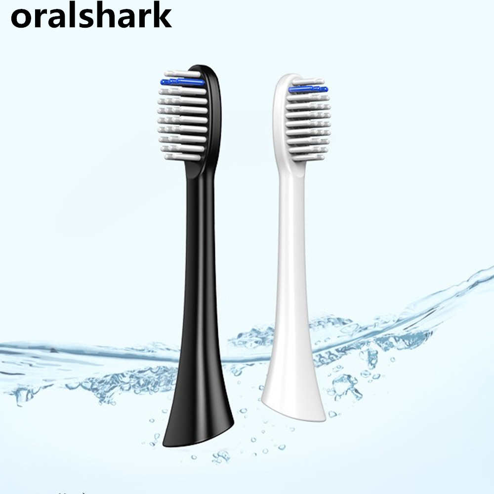 精品适配大鲨鱼g1电动牙刷头通用2只装oralshark大鲨鱼G1声波替换