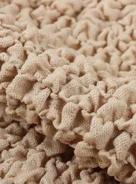 厂家YH50现货42弹0奶油云纱沙g发沙套泡泡纱防滑力发垫盖布面料