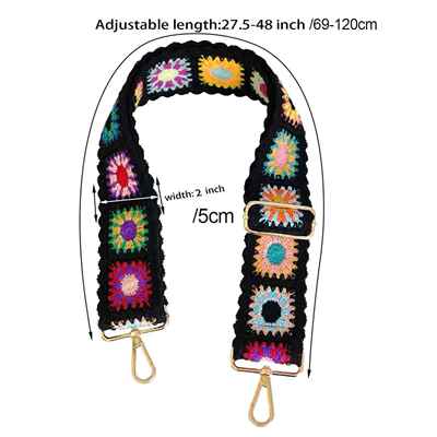 Crochet Flower Purse Straps Replacement Crossbody for Handba