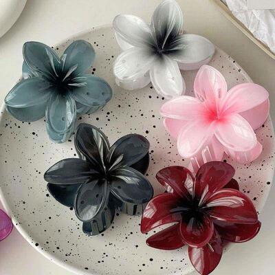 Hawaiian Gradient Hair Clips Flower Hair Claws Big SizeHead