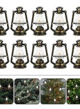 10PCS Vintage Scale Mini Kerosene Lantern Decors Miniature