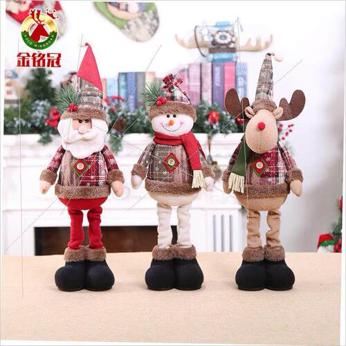 Christmas retractable doll hotel bar mall decoration圣诞摆件