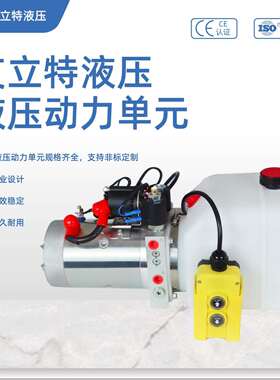 12V直流双作用液压泵液压动升力单元装自卸拖车汽车降置RKD平台3