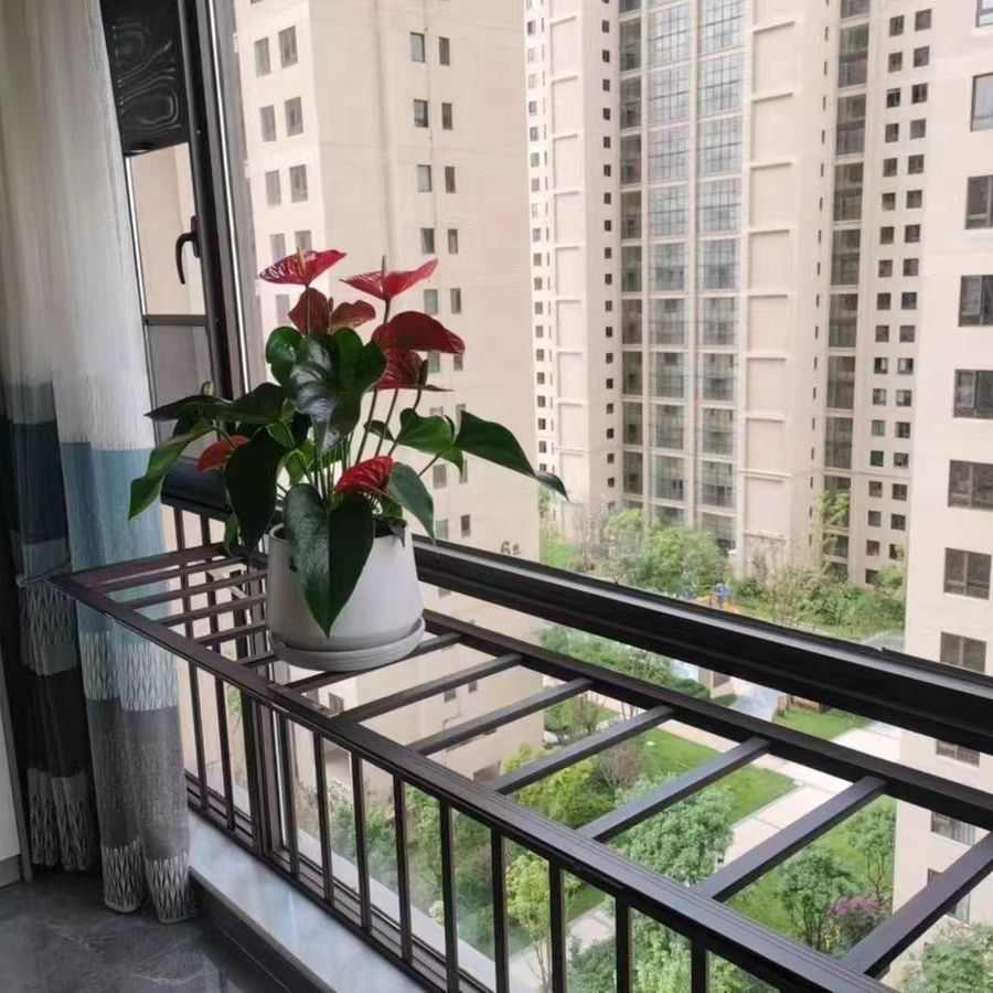 定制多功能阳台晾衣架儿童防护栏折叠窗户防护栏铝合金护栏