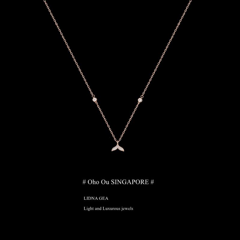 新加坡「设计师」Oho Ou 项链女锁骨链 鱼尾 轻奢小众设计感高级