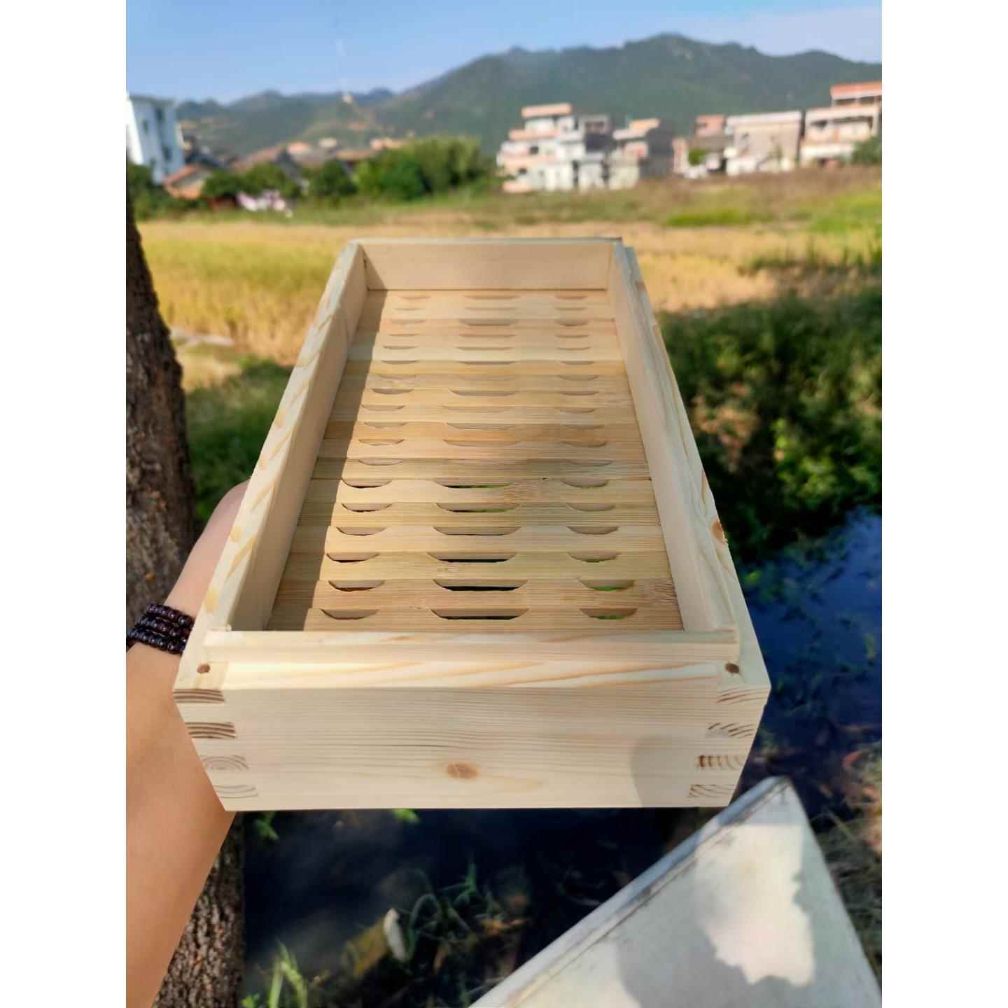 长方形木制竹编蒸笼蒸海鲜饭厅自助餐蒸笼保温上桌蒸笼商用家用