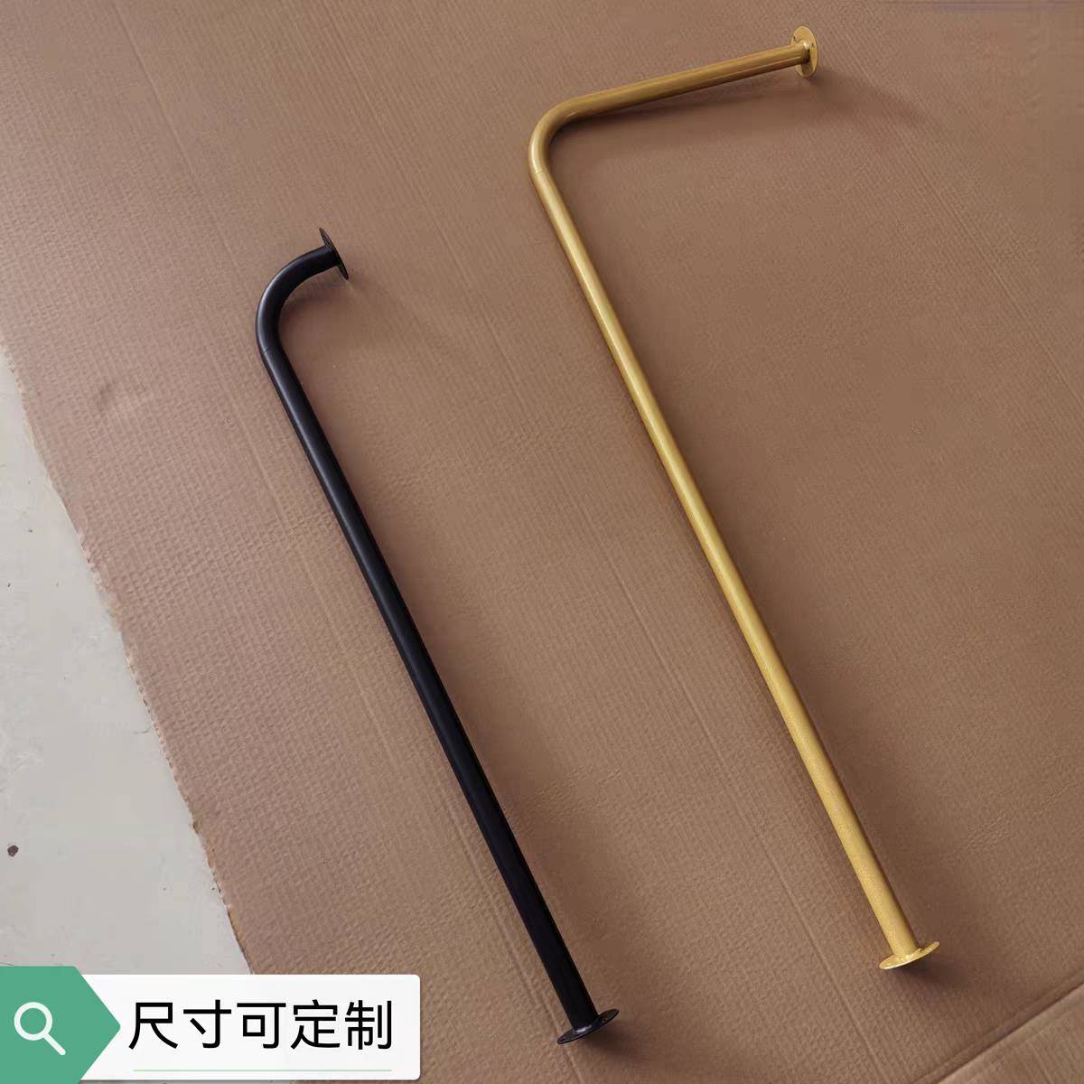 多用性上墙顶装L型悬挂转角7字型短衣柜前后挂衣吊杆支持定做