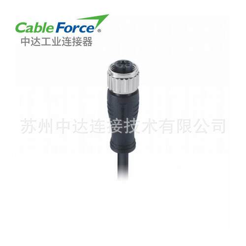M12A-code4pin母直头预铸式非屏蔽型10M替换XS2F-M12PUR4S10M