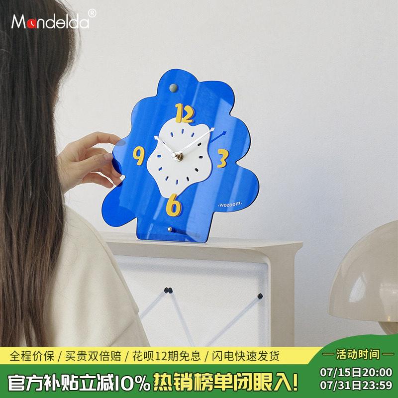 Mandelda入户玄关创意时钟摆件家居客厅电视柜桌面相框创意装饰品