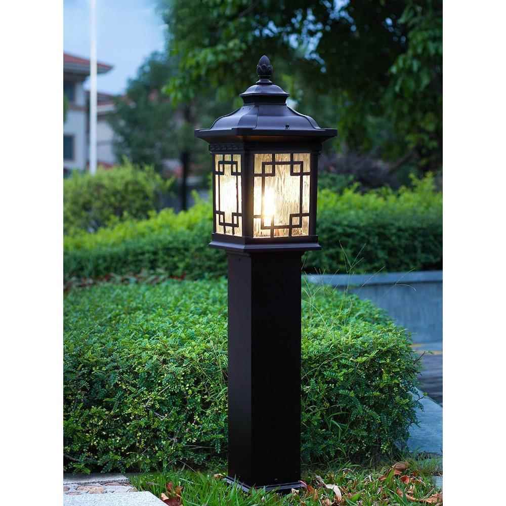 太阳能草坪灯新中式户外防水花园路灯超亮室外别墅庭院园林草地灯