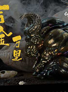 豹纹陆龟白肢野牛吉金万里重工青铜雕塑纯手工铸造生肖送禅意摆件