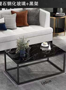 钢化璃OCQ办茶光滑公茶台休桌闲桌面风格玻钢化玻璃面个性经济茶