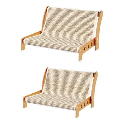2 in 1 Cat Sisal Scratcher Lounge Couch for Grinding Claw