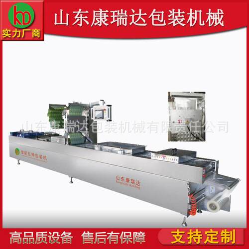 康瑞达供应420型拉伸膜真空包装机豆干辣条粉条粽子全自动包装机