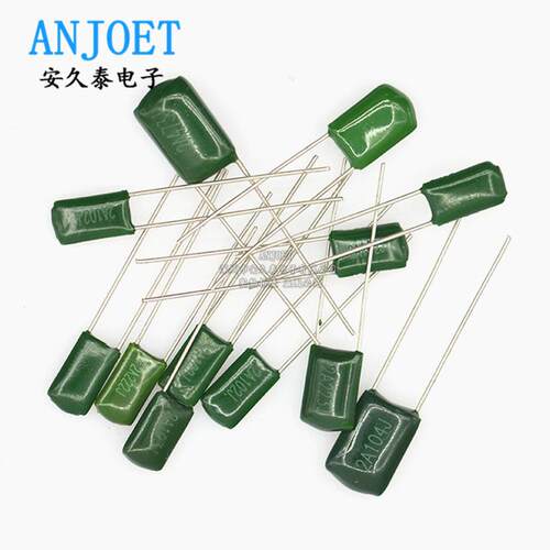 CL11涤纶电容100V221J 0.22NF 220PF 2A221J 5%误差 脚距5MM 绿色