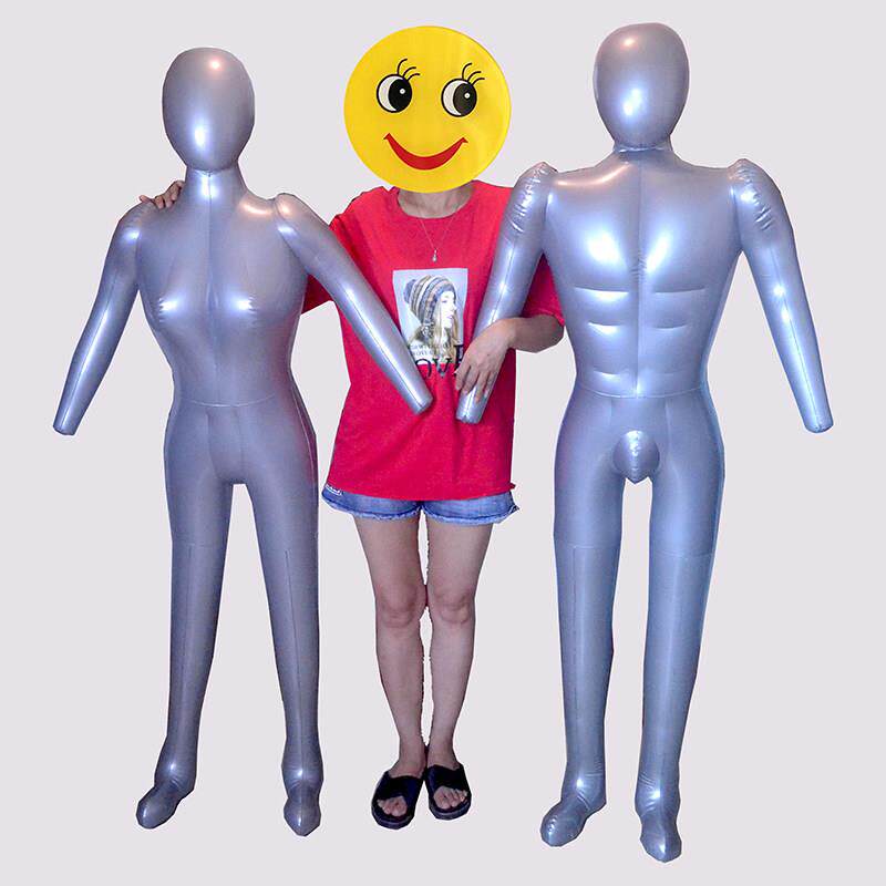 服装商店充气男女全身假人展示模型Pvc道具电影拍摄道具模型