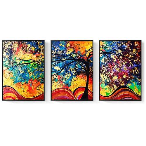 新款客约简现抽象发财树AXU客厅艺术壁画玄代关走廊卧室挂画厅装