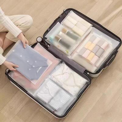 Travel Storage Bags for Clothes, Underwear, Shoes - Transpar