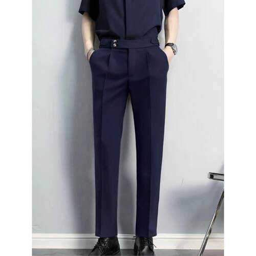 V 66896 Men's Slim Fit Ankle Pants 士西裤
