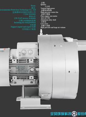全风TWYX RB-42SH-2 3.3KW 380v 87m³/H 750mbar 高压旋涡风机