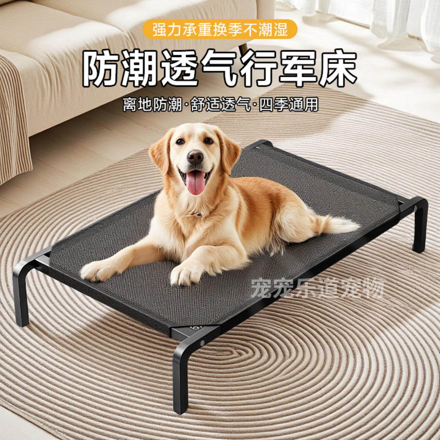 宠物行军床狗窝猫窝加厚耐抓防潮防滑四季离地床大型犬狗床垫