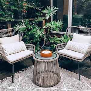 户外708藤发编沙椅件套水防晒防户外庭院沙发花园阳台藤椅三茶几