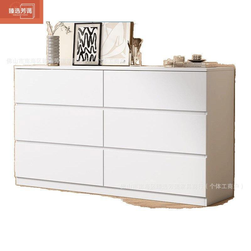 斗柜甄选现代简约小户型抽屉收纳柜奶油风家用客厅靠墙储物餐边柜