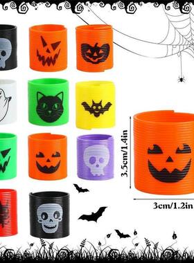 。Halloween Toys 36PCS for Kids Bat Ghost Pumpkin Coil Sprin