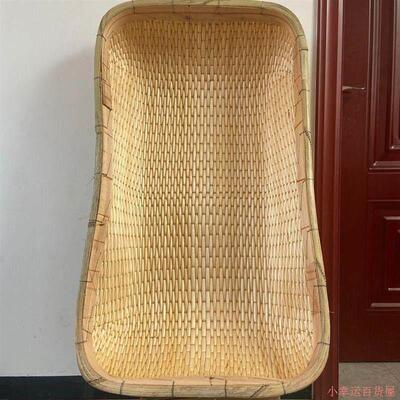 箩筐 竹编 老式长方形簸箕柳编笸箩食品收纳筐柳条