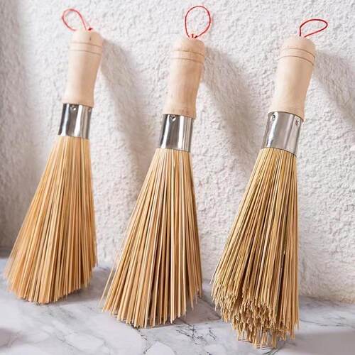 Old-fashioned household bamboo brush, gentle on pots, ideal