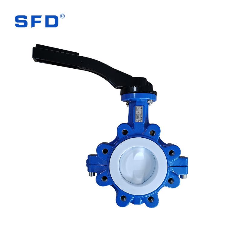 厂家定制TD71F4-16C阀门手动衬氟可定制尺寸规格蝶阀软密封
