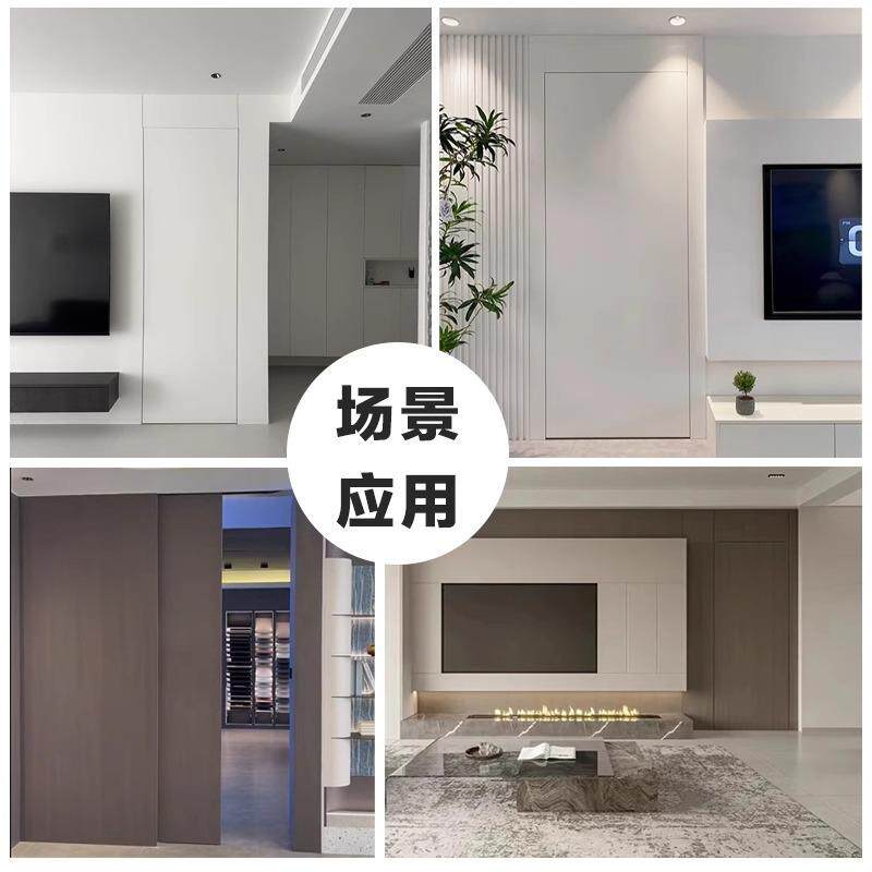 电动内推巴士门轨道平移推拉门滑轨卧室浴室过道房门导轨五金配件