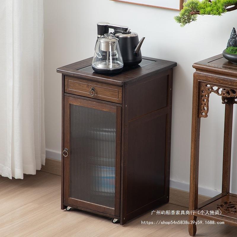 家用烧水壶一体茶边柜茶桌边柜移动茶水柜泡茶台办公室茶具置物柜