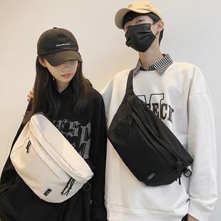 斜挎包男款腰包2024新款大容量胸包女运动背包男生单肩休闲小挎包