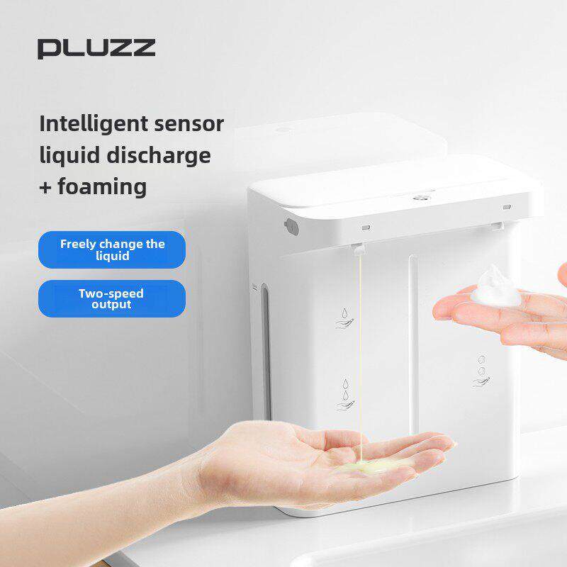 Pluzz自动传感器洗碗液机手机电动起泡器厨房双头凝胶泡沫机壁挂
