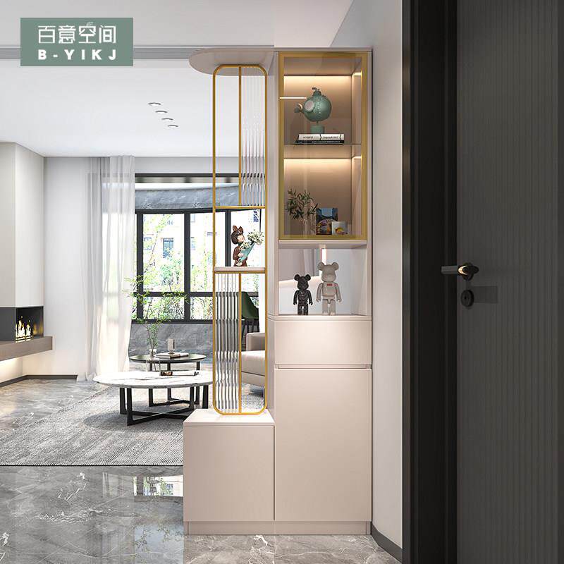 北欧间厅柜入户玄关柜鞋柜一体轻奢现代客厅屏风隔断小户型门厅柜