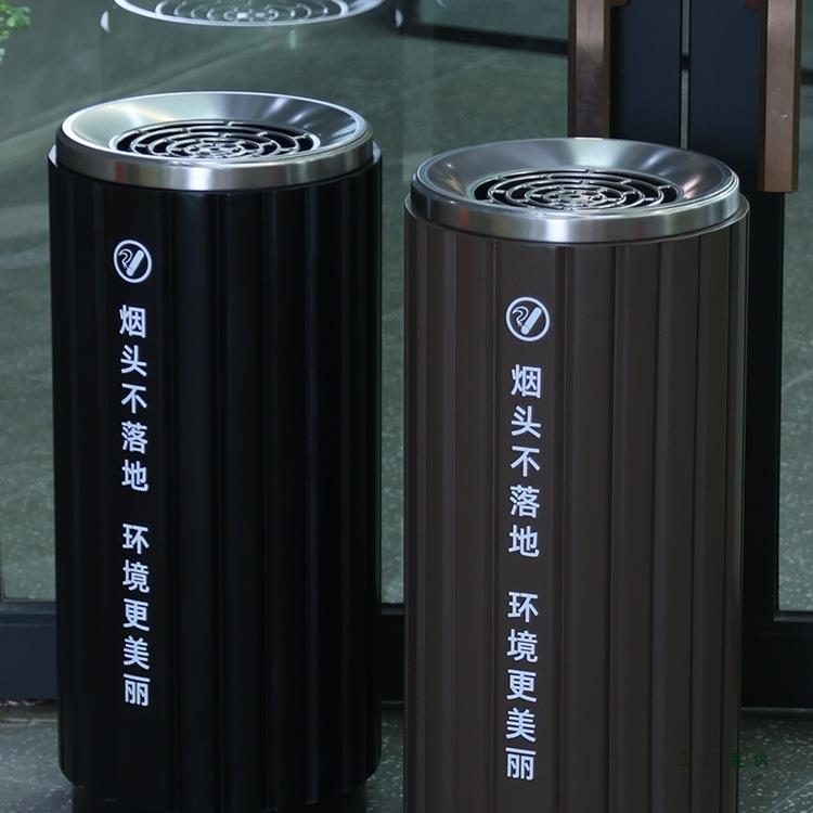 吸烟区灭烟F97TM6J8垃圾桶酒店商场写楼大堂字梯灰口楼道大式号立