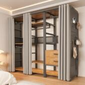 落地式 衣帽间家用简易组装 挂衣柜 洞洞板一体开放式 衣帽置物架新款