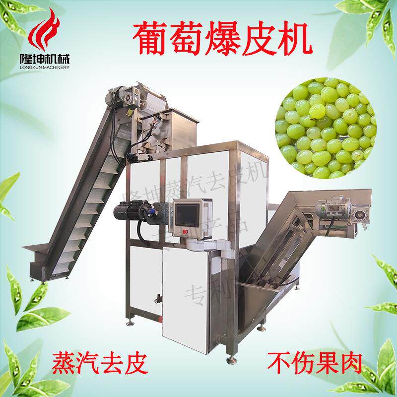 葡萄罐头加工设备葡萄纯物理蒸汽爆皮机剥皮机脱皮机去皮设备