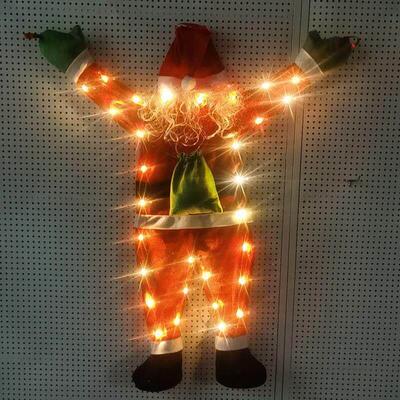 LED Santa Climber, Light Up Wall Hanging Christmas Decor圣诞