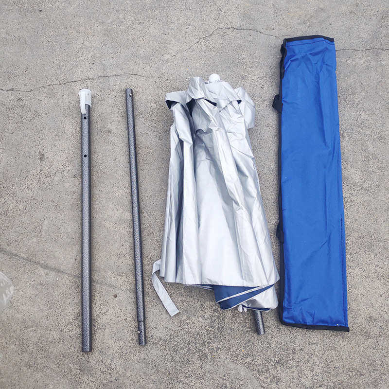 材质黑涤料钓鱼铁管厂家 伞直供架纤维丝胶布银伞包金砂