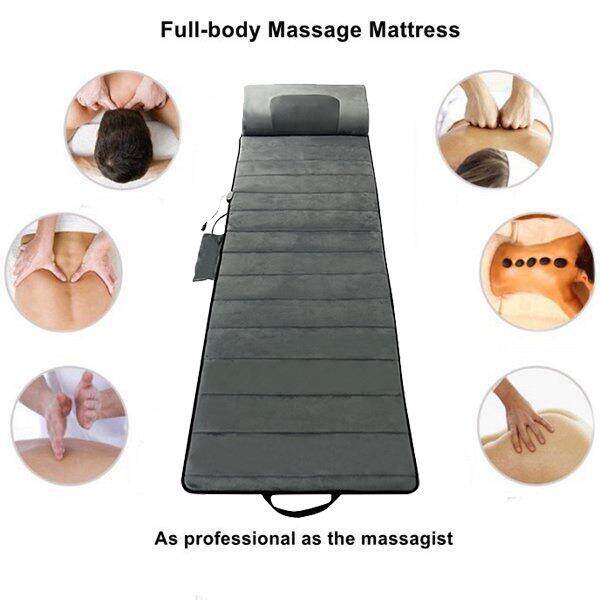 厂家多功能按摩垫腰部全身按摩床垫振动颈椎加热手持线控颈腰靠垫