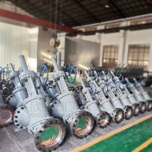 放料阀 高压美标平底料浆阀 SJS545Y 16C手动伞齿轮Y型料浆阀