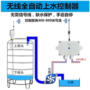 无线电自动水位智能开关家用水塔水池水箱水泵电机电子液位控制器
