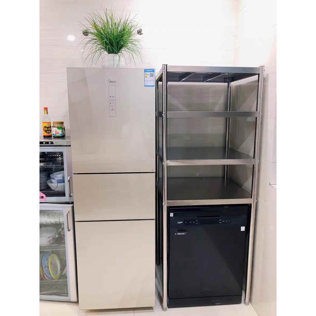 正品用加厚不钢货架定厨房五层置物做架仓库白钢锈架子家收纳架订