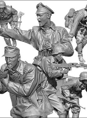 1/35 二战欧洲兵人（6人） 树脂手办 兵人 白模(原特)  A-1770